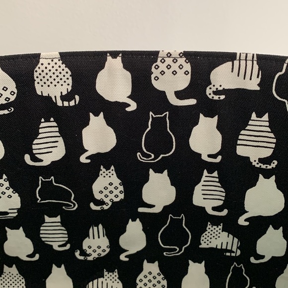 Swiftie Fabric Basket in Aqua and Turquoise Blue Taylor Swift Fabric and Cat - Picture 4 of 11